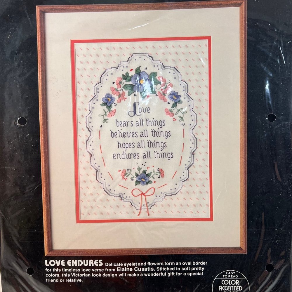 Dimensions Counted Cross Stitch Kit Love Endures All Things 3581